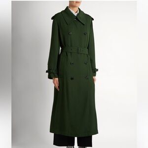 Acne hunter green trench coat